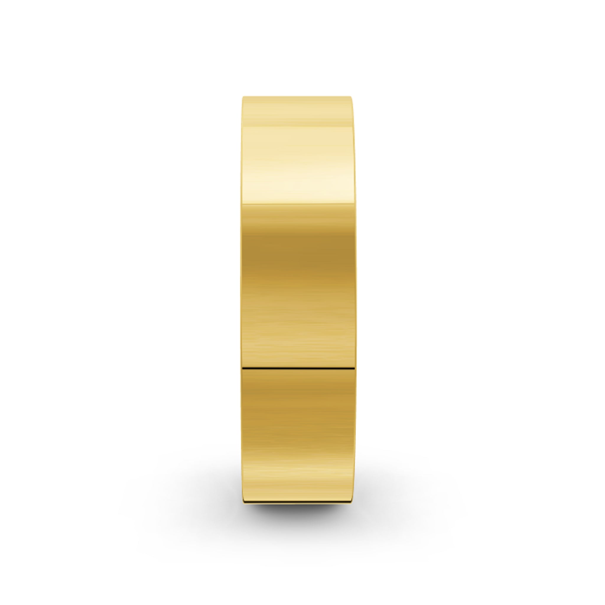 Men's Classic Flat Yellow Gold Ring