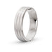 Men's Two Line White Gold Ring