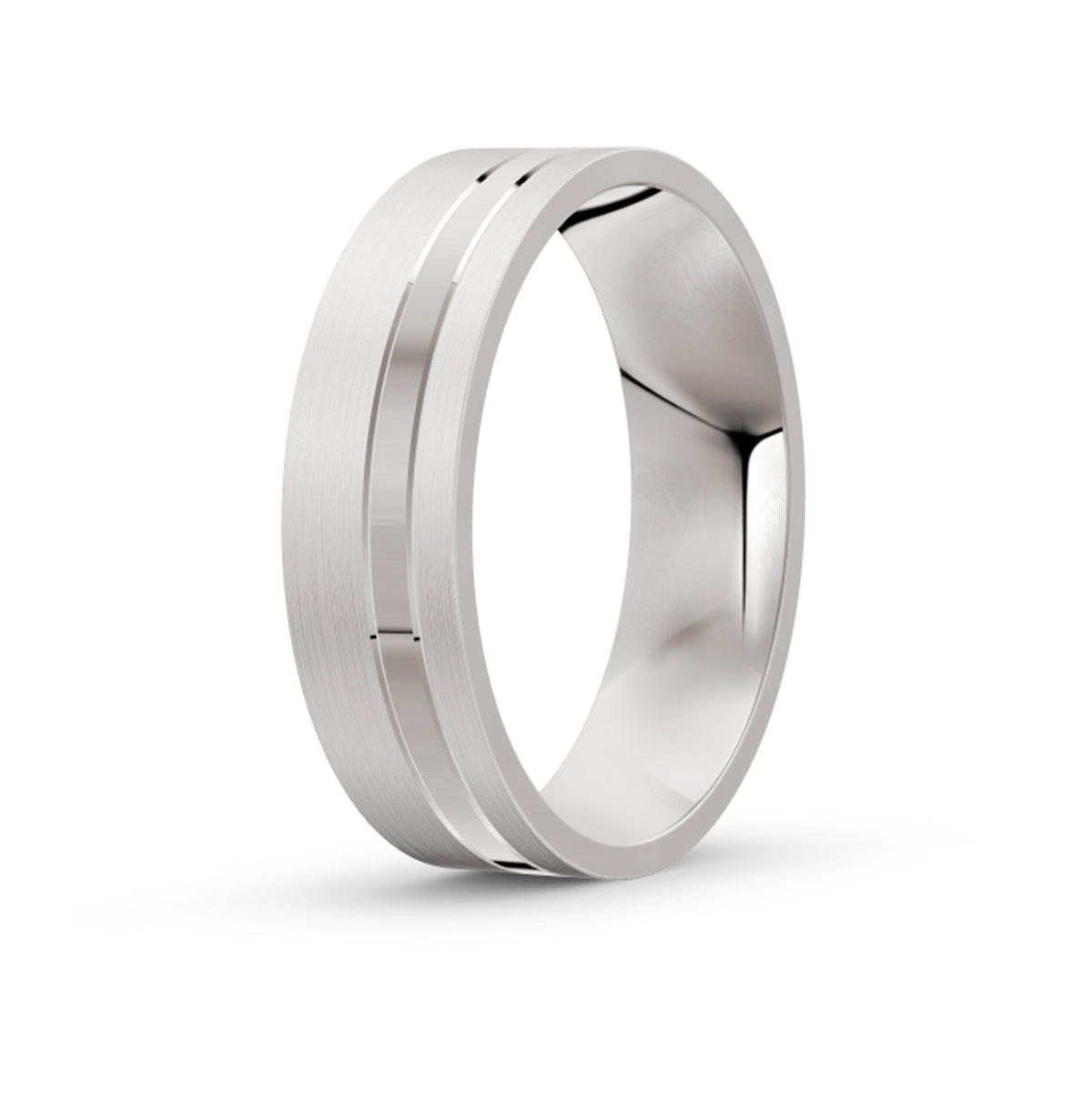 Men's White Gold Accent Ring