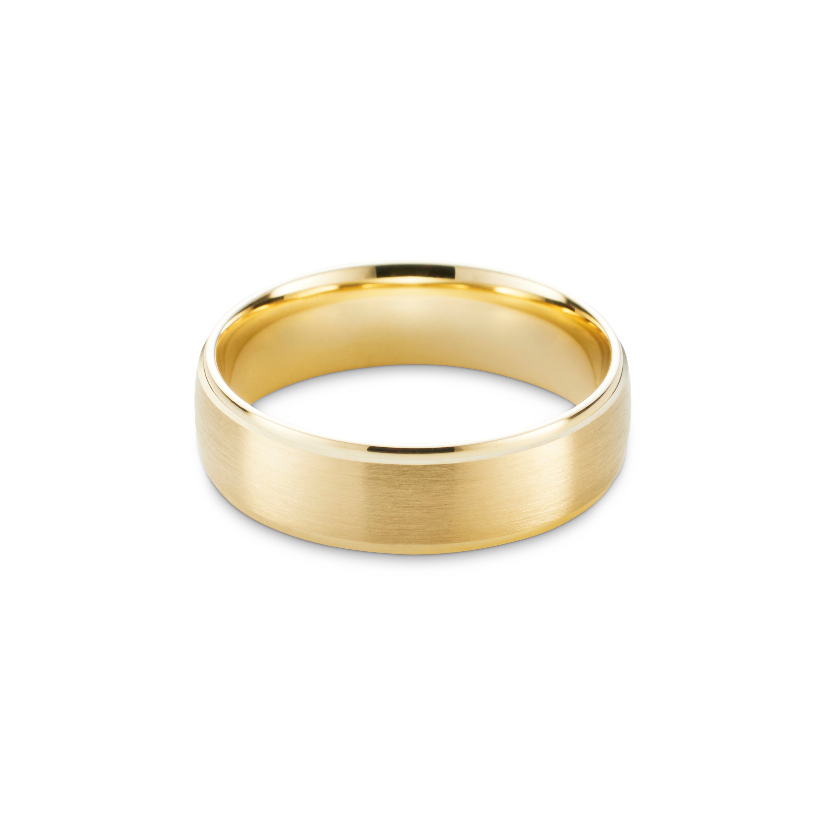 Men's Brushed Yellow Gold Ring