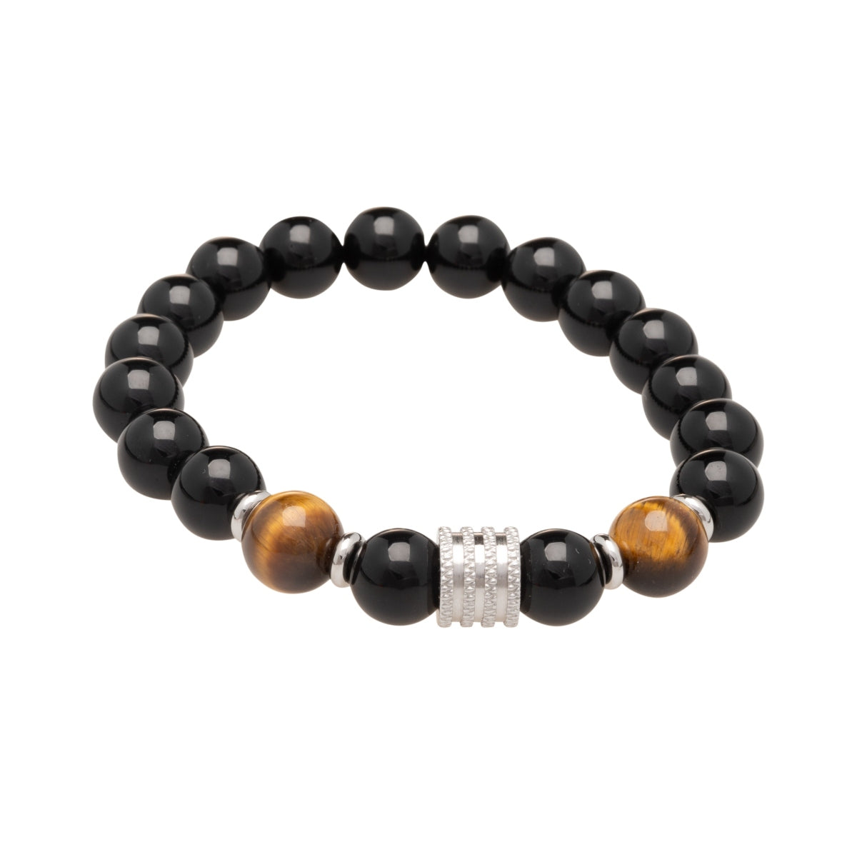 Black Onyx and Tiger Eye Duo Protection Bracelet