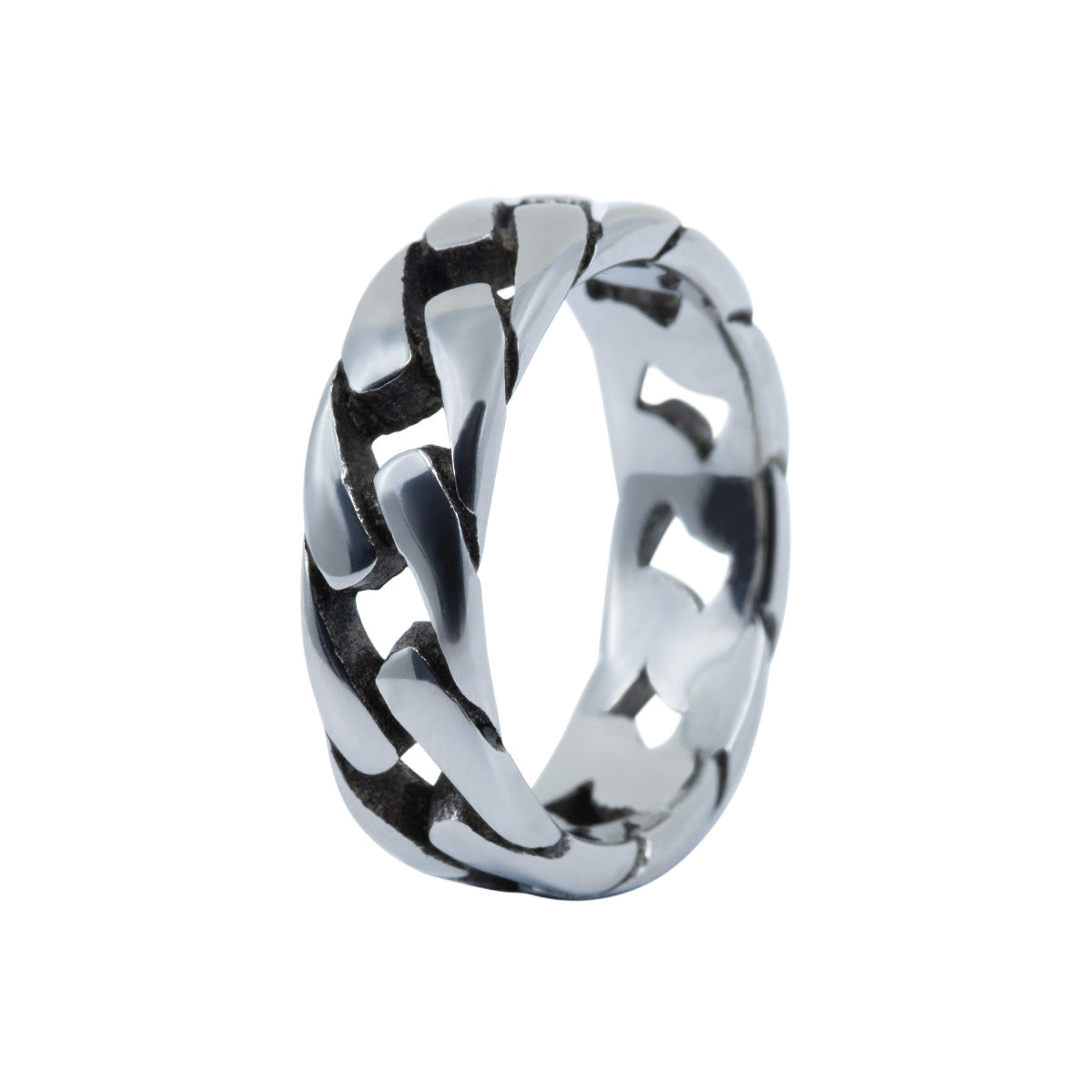 Men&#39;s Silver Chain Link Ring