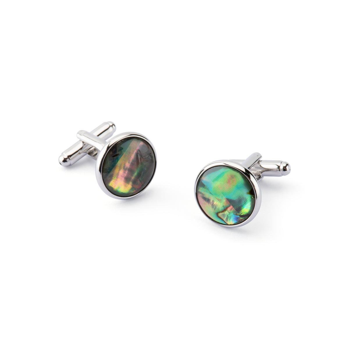 Abalone Shell Round Cufflinks