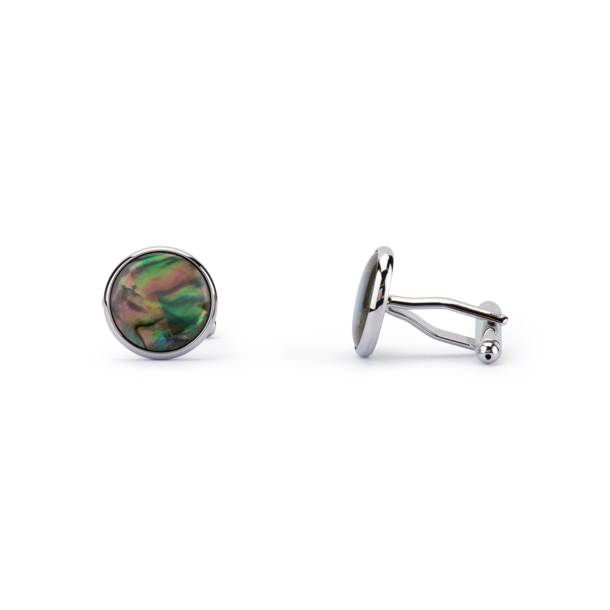 Abalone Shell Round Cufflinks