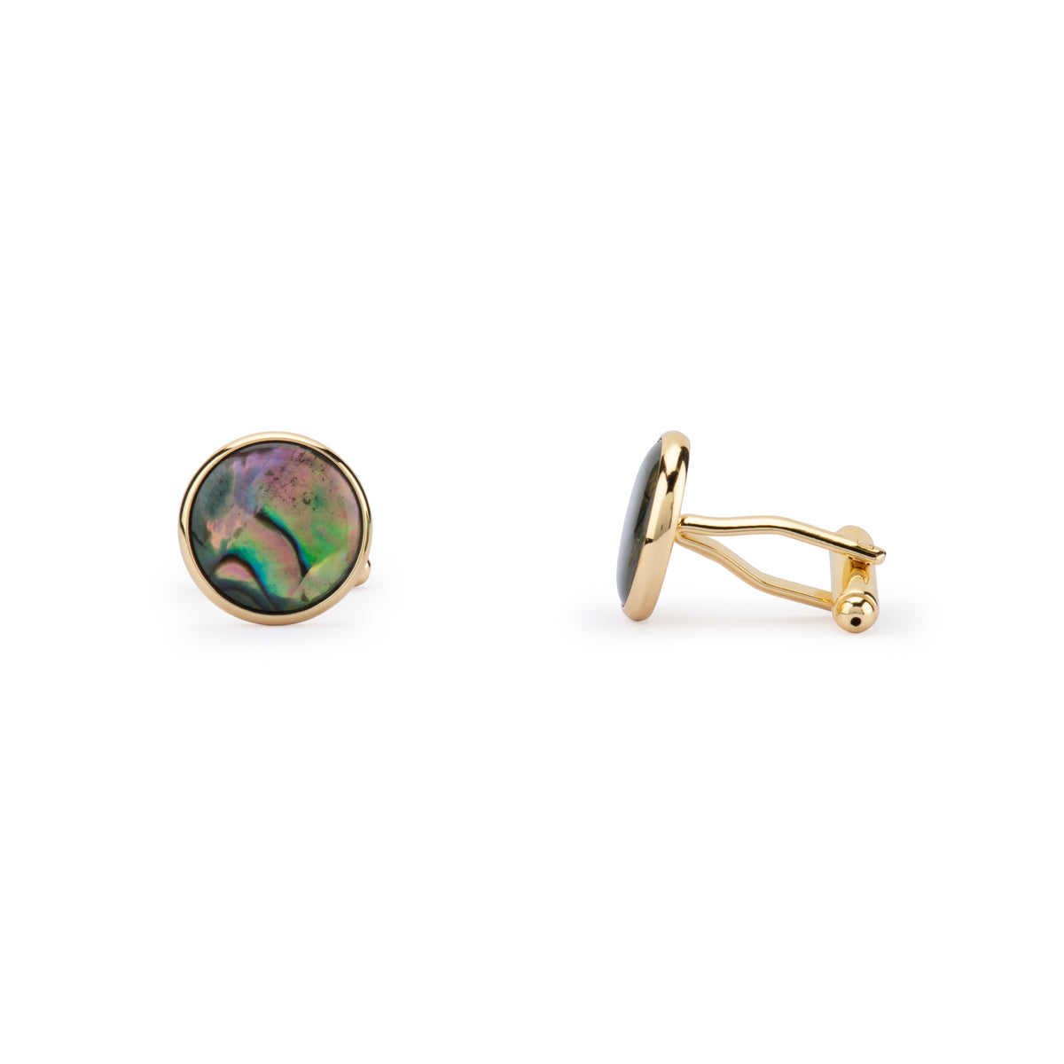 Abalone Shell Round Cufflinks