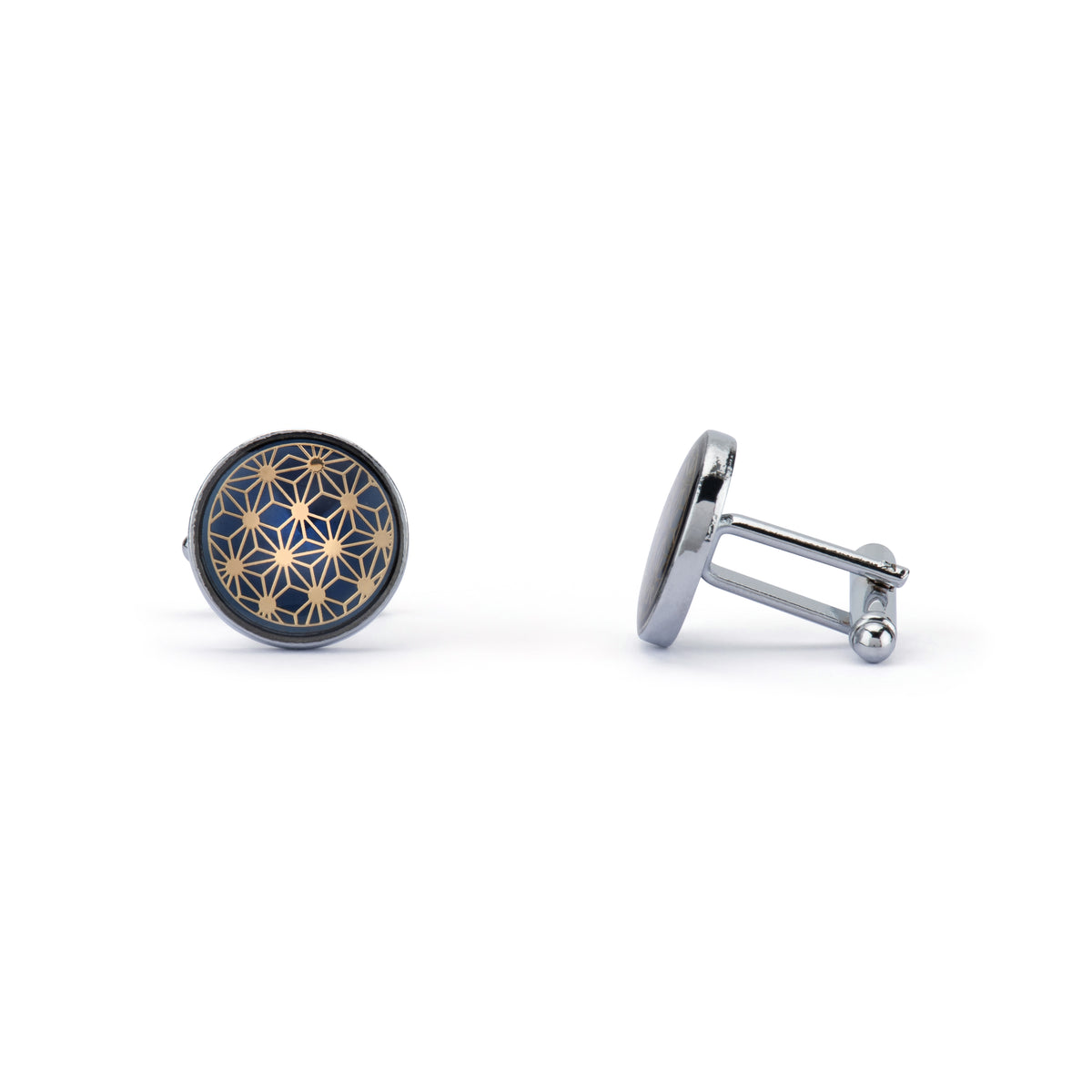 Blueprint Round Cufflinks