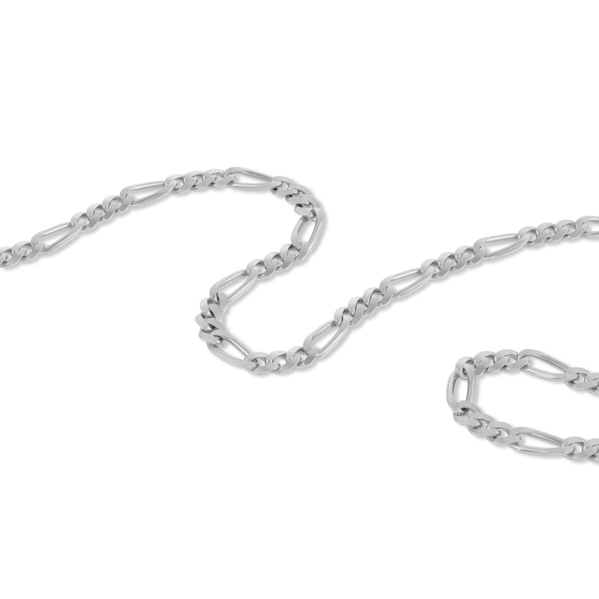 Silver Figaro Chain Set