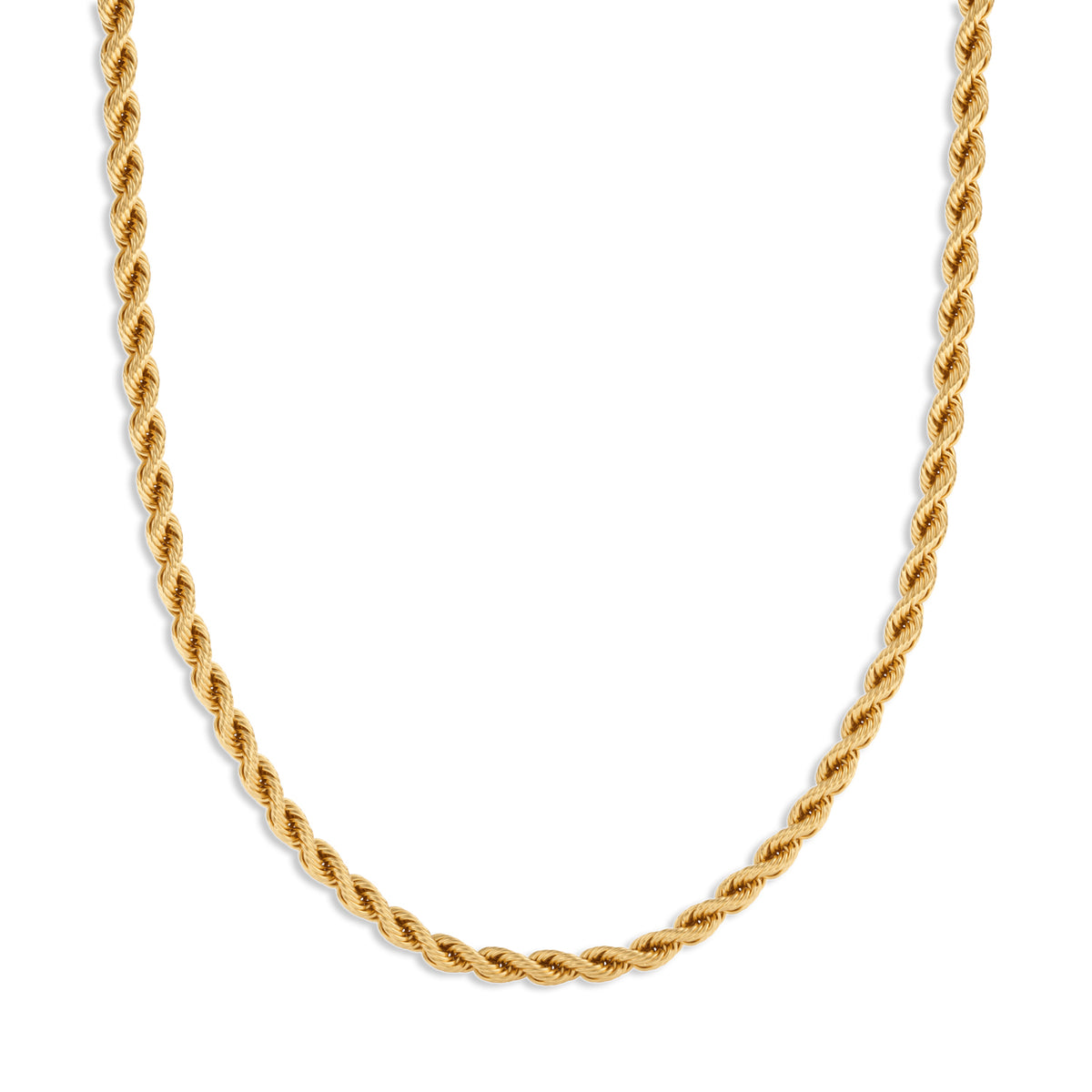 Gold Rope Chain Necklace