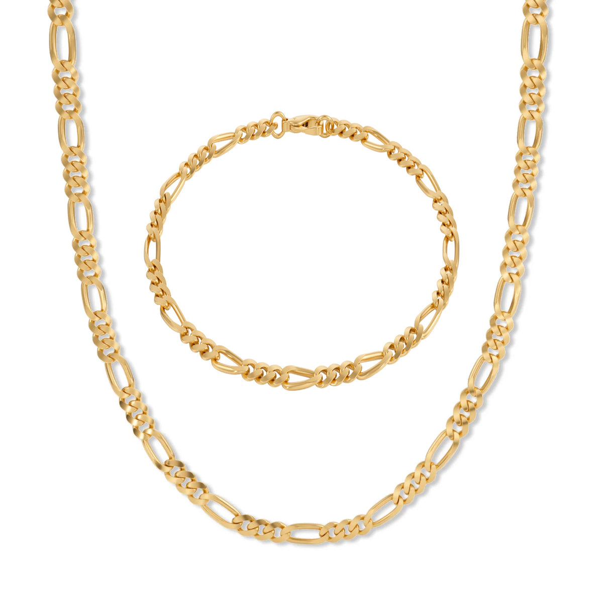 Gold Figaro Chain Set