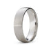 Men's Brushed Dome White Gold Ring