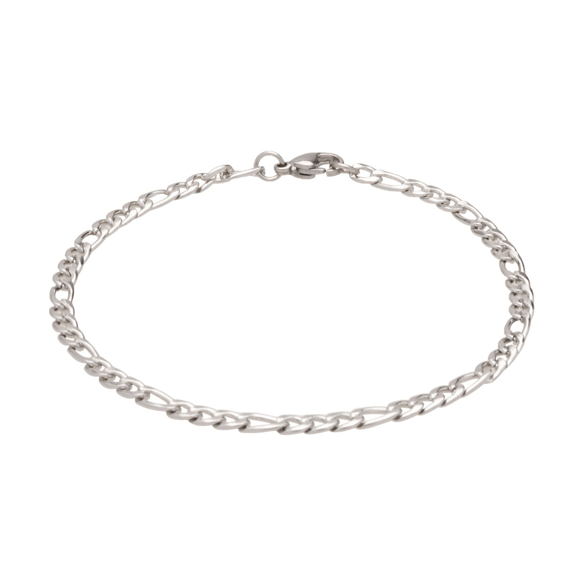 Silver Figaro Chain Bracelet