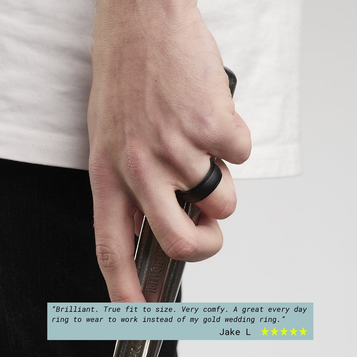 Men’s Stepped Edge Silicone Ring