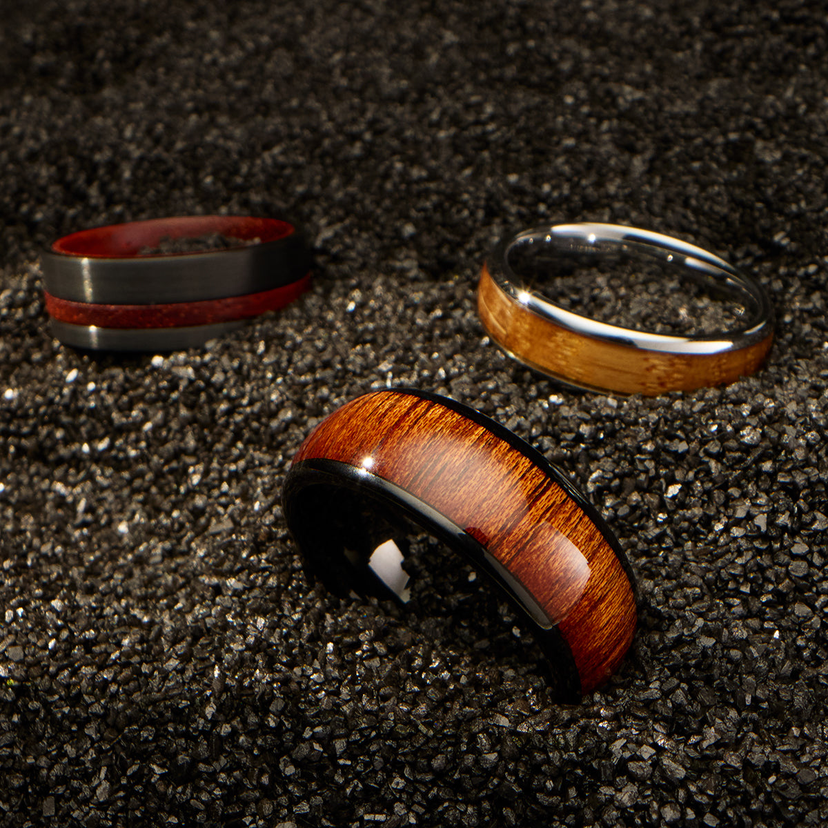 Premium Black Wood Ring Box for Wedding & Engagement - ETRNL