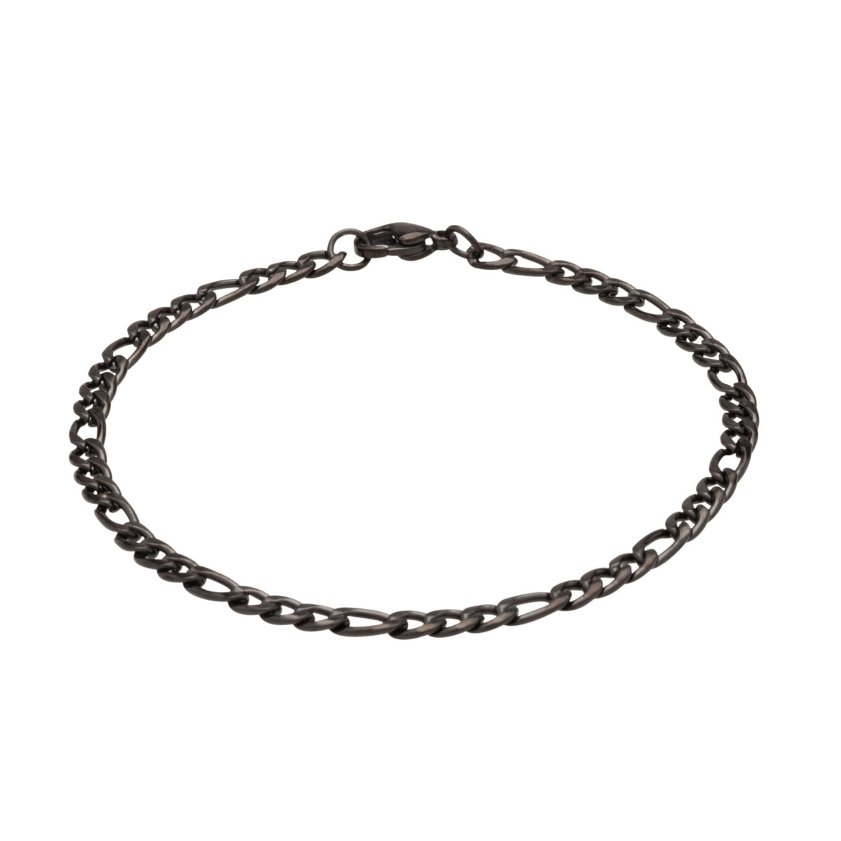 Black Figaro Chain Bracelet (4mm)