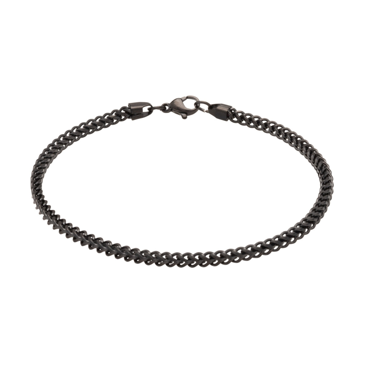 Black Franco Chain Bracelet (3mm)