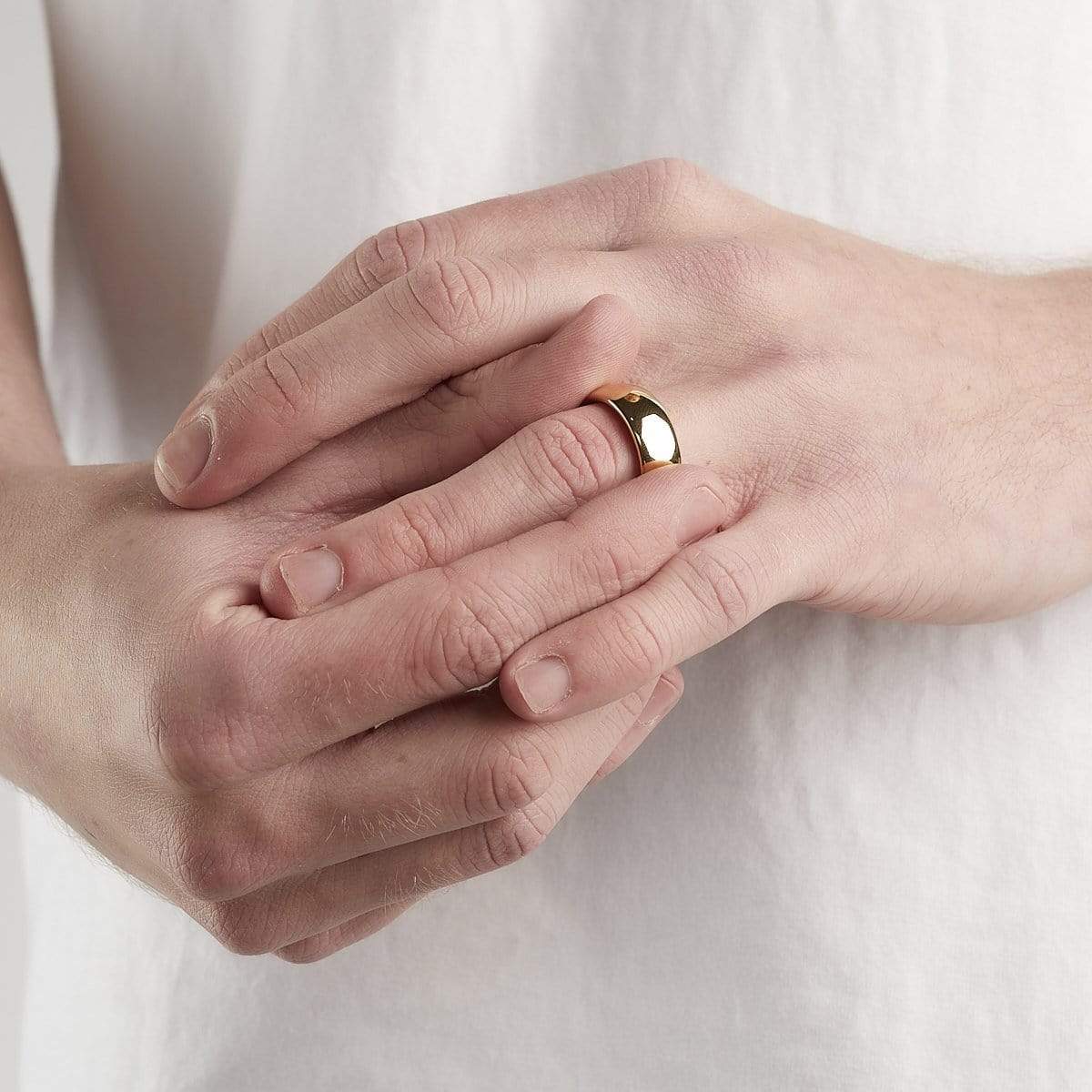 Men's Classic Gold Titanium Ring