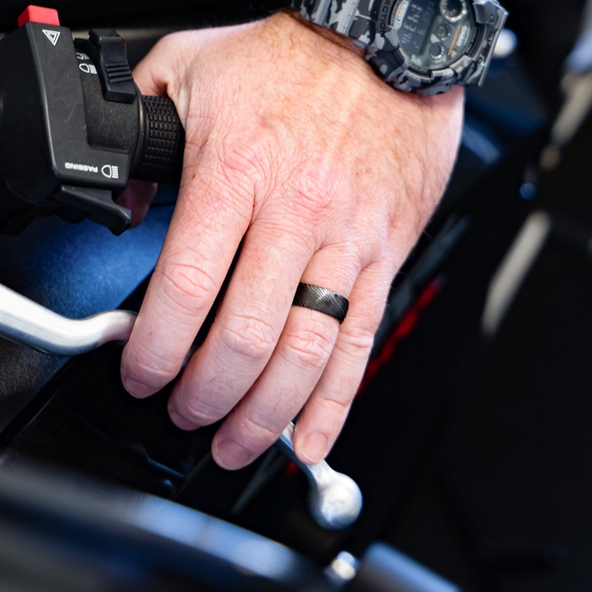 Men’s Black Damascus Ring