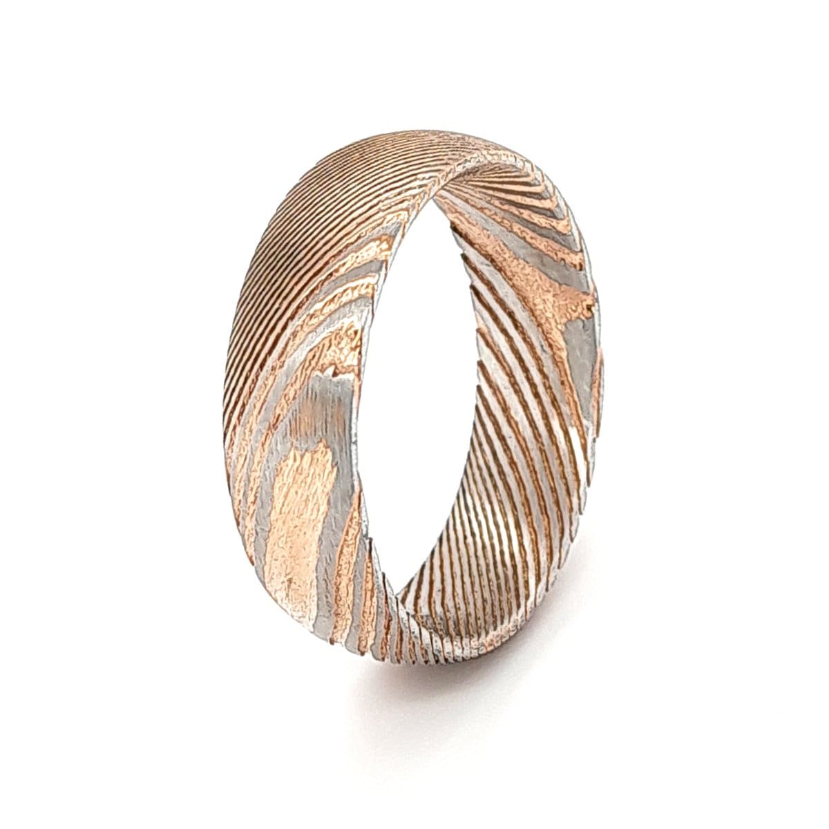 Men’s Rose Gold Damascus Ring