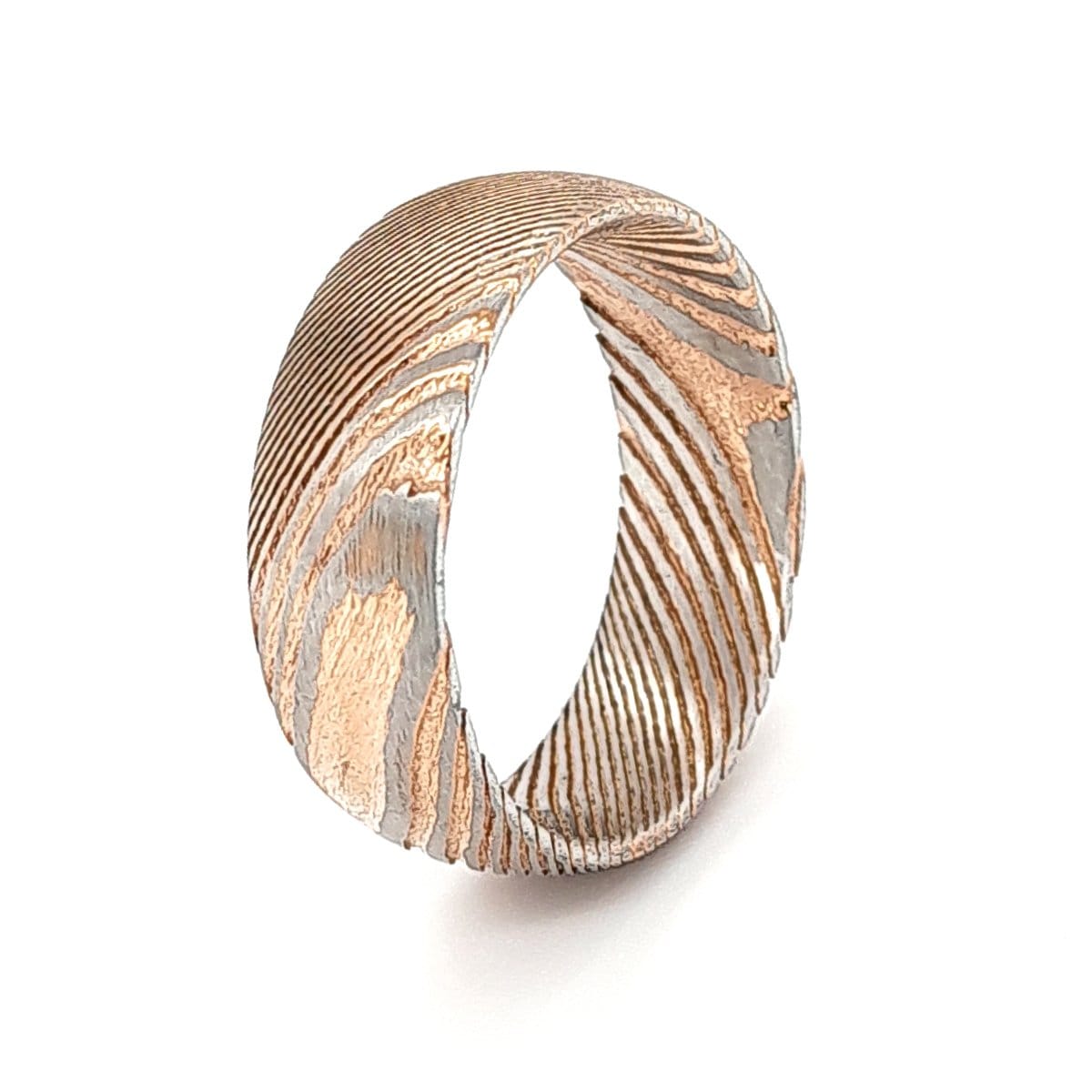 Men’s Rose Gold Damascus Ring