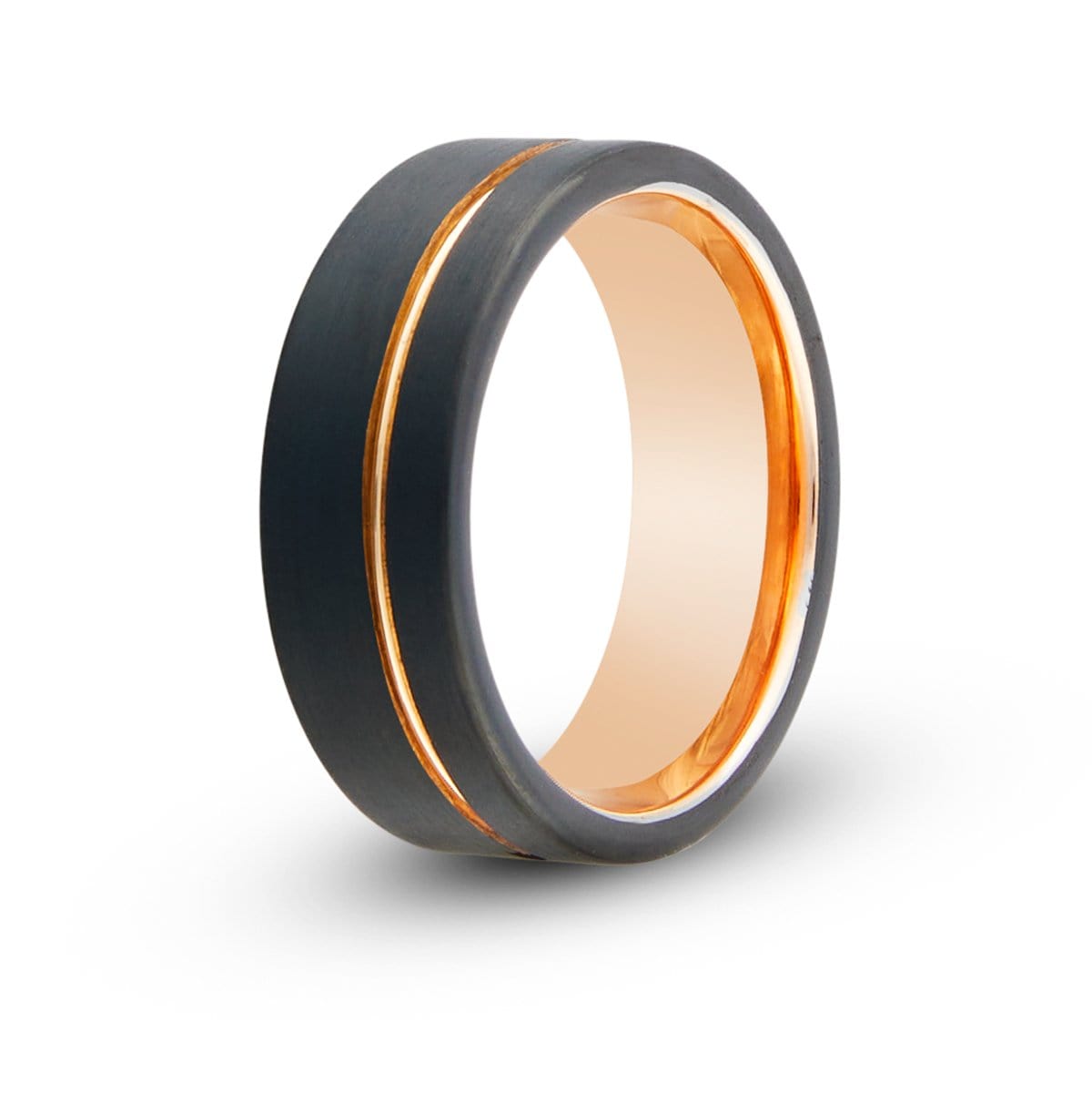 Rose Gold Tungsten Ring Set