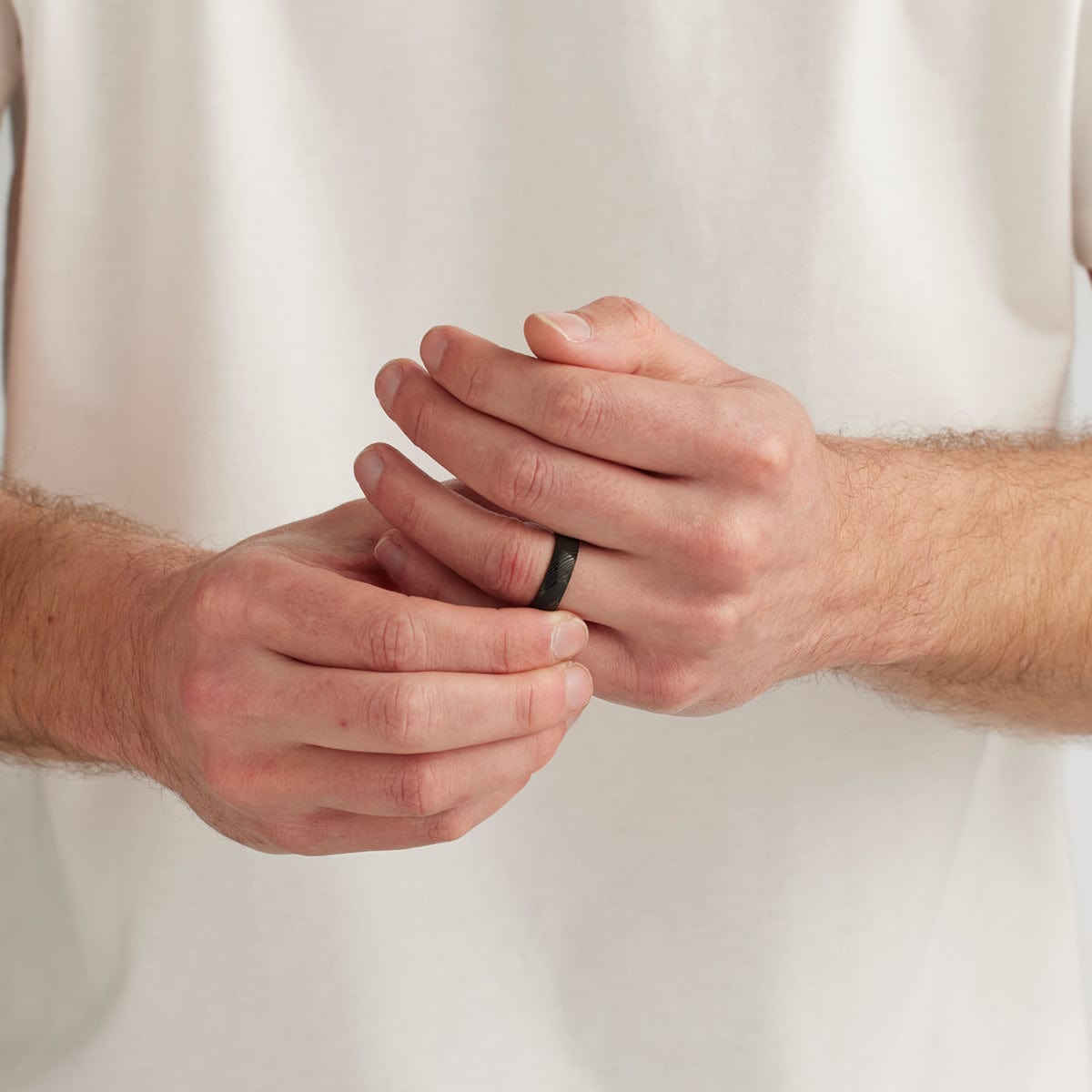 Men’s Black Damascus Ring