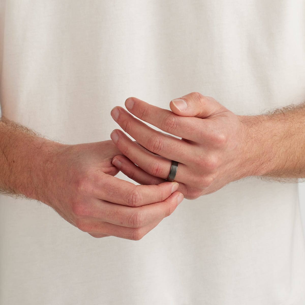 Men’s Brushed Black Zirconium Ring