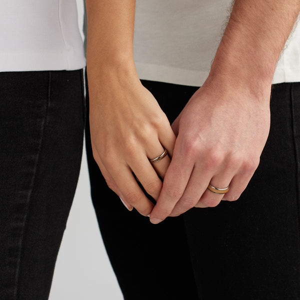Whiskey Barrel Wood Inlay Ring Set - ETRNL