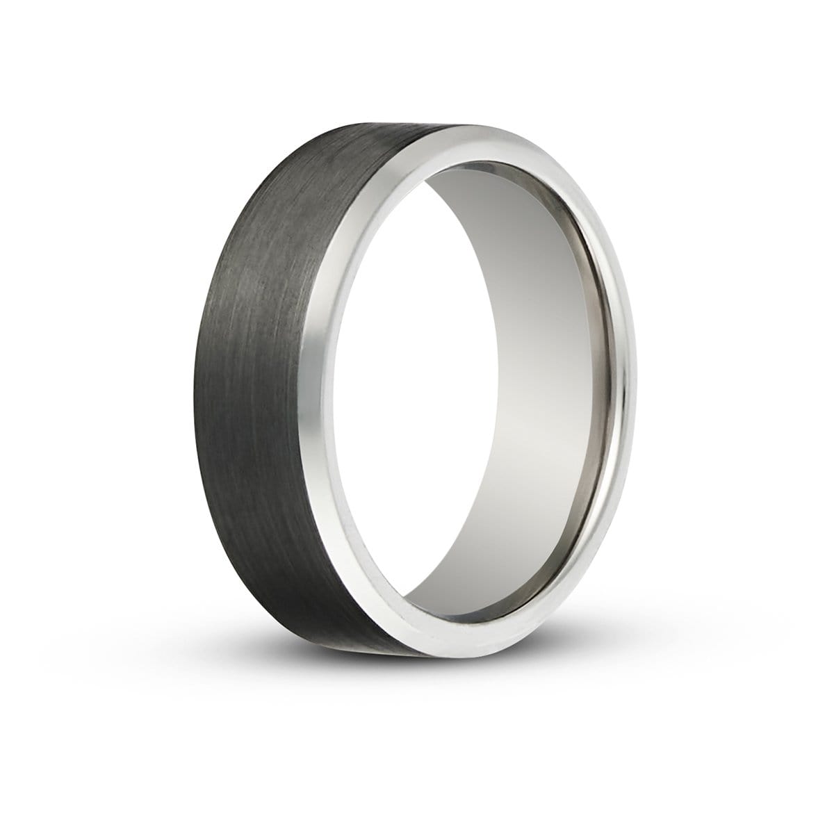 Men’s Two-Tone Black Zirconium Ring