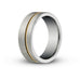 Men’s Silver Tungsten Guitar String Inlay Ring