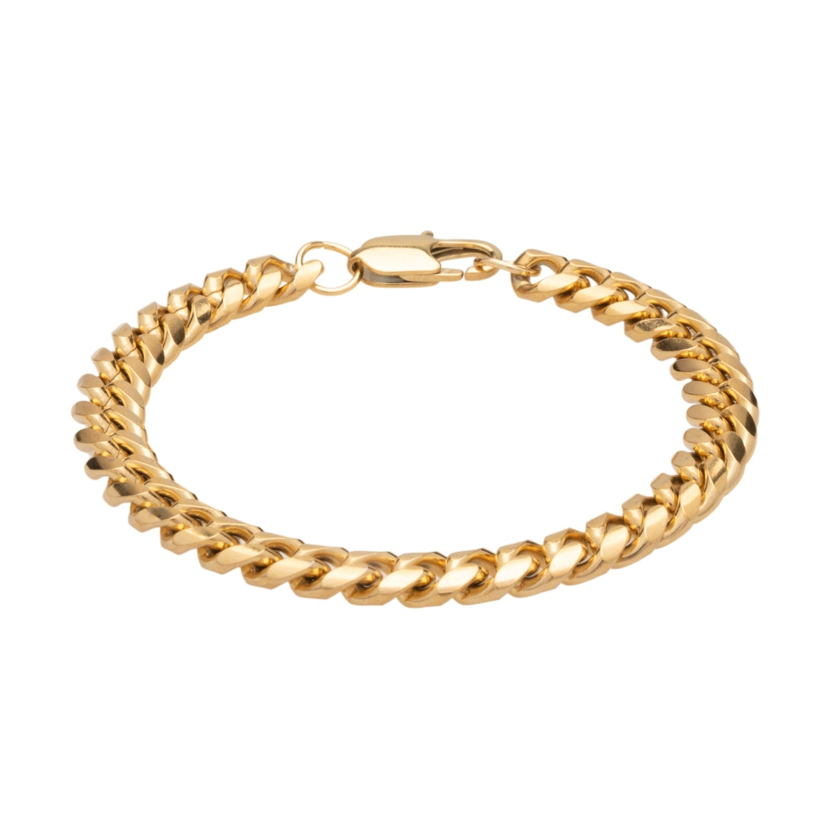 Gold Cuban Chain Bracelet (8mm)