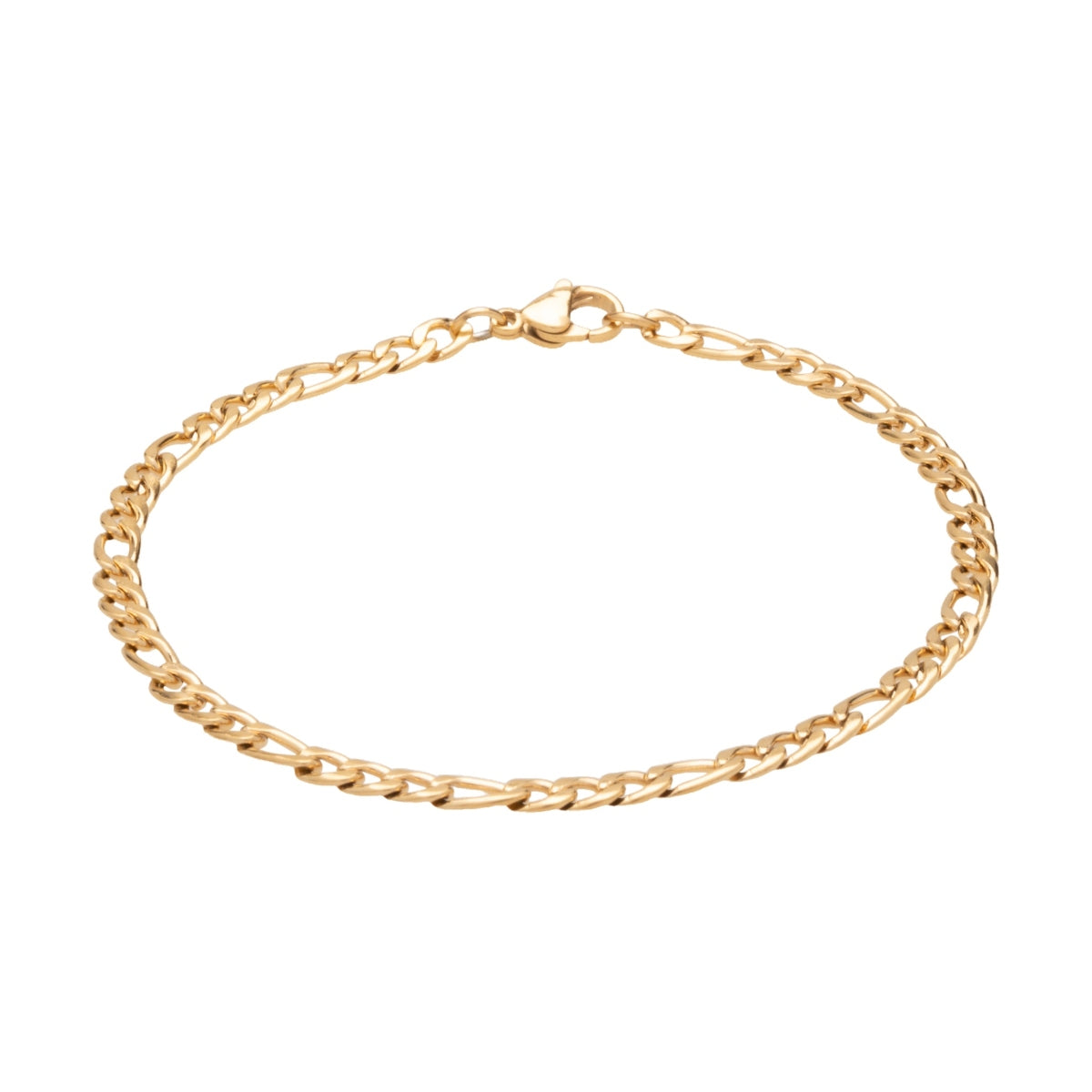 Gold Figaro Chain Bracelet (4mm)