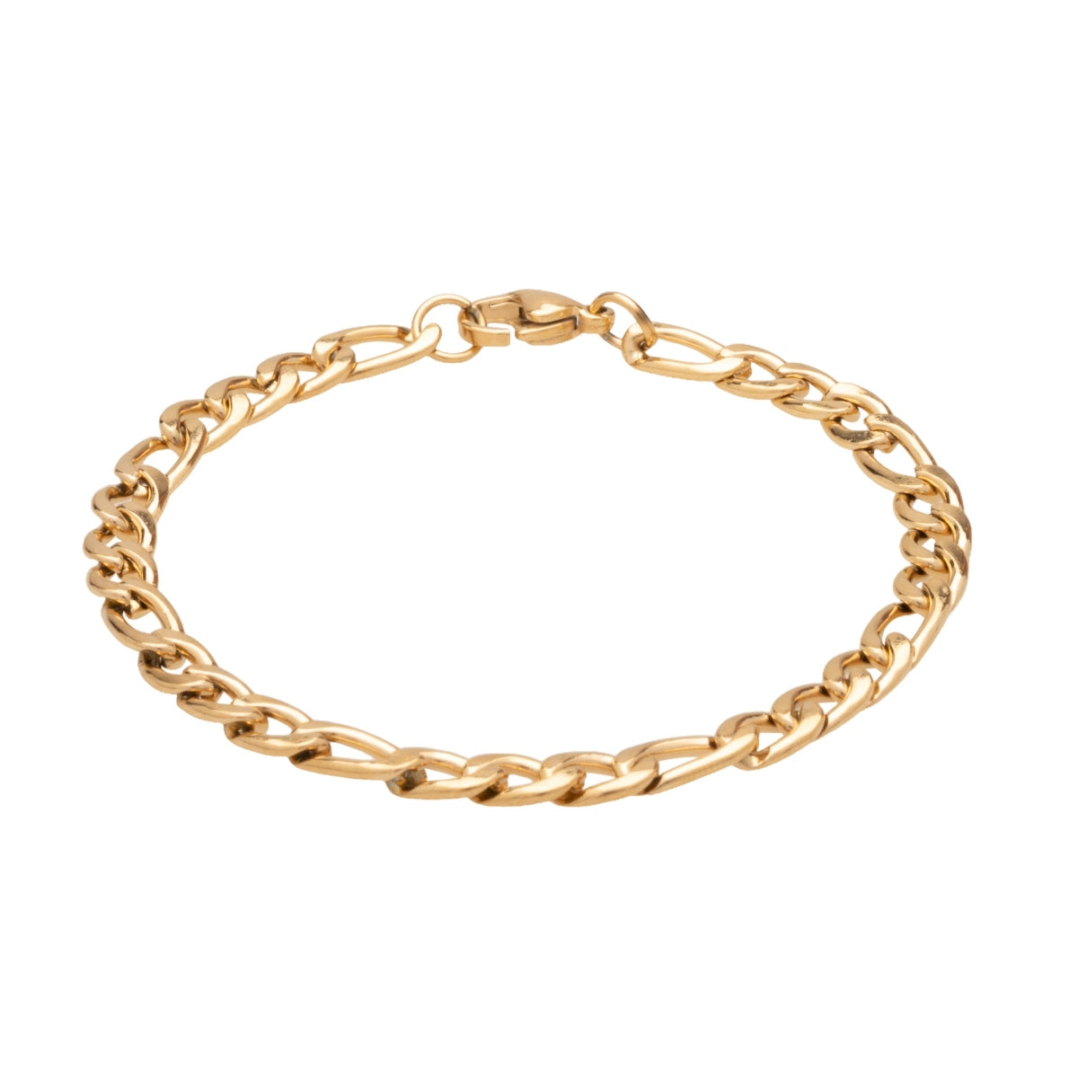Gold Figaro Chain Bracelet (6mm)