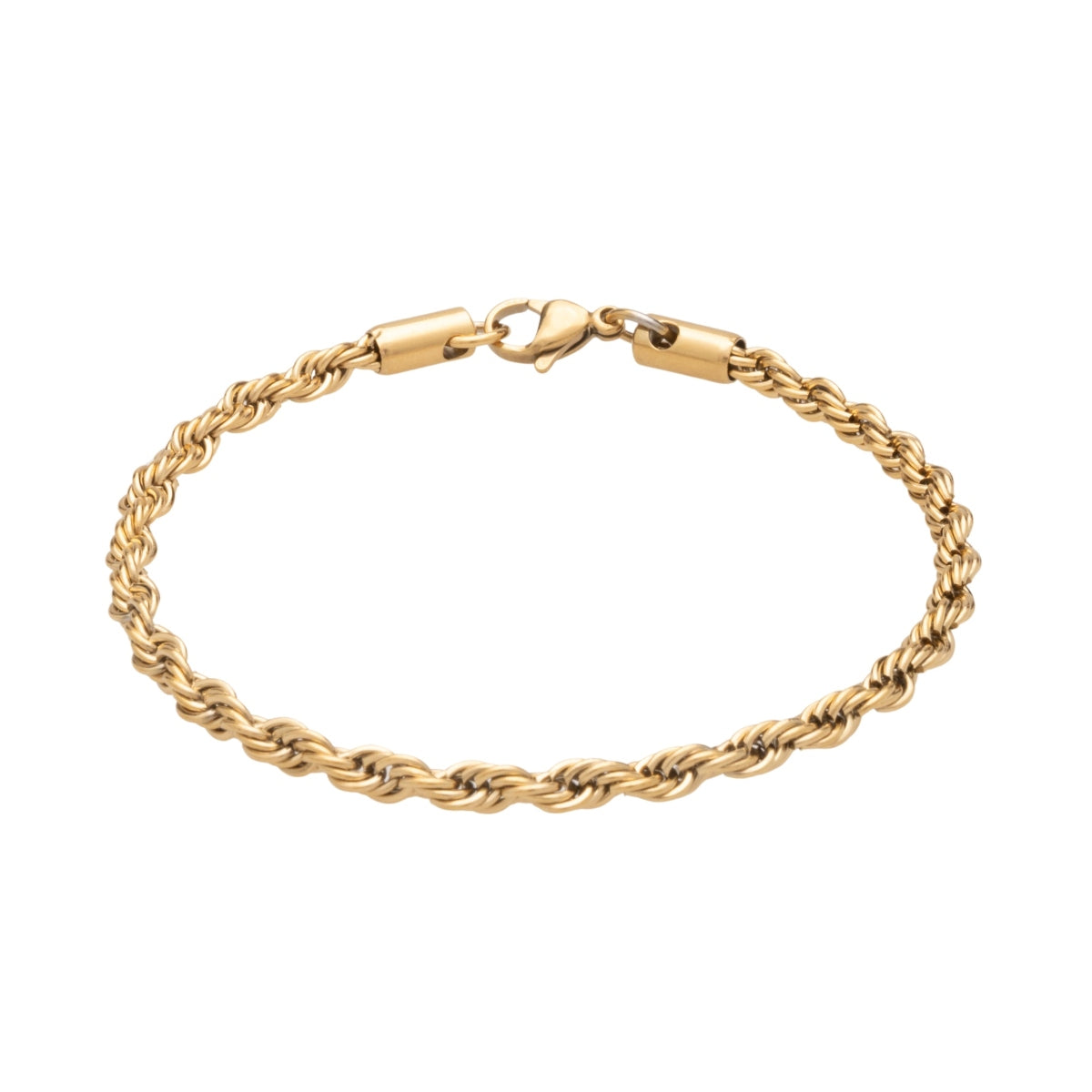 Gold Rope Chain Bracelet (4mm)