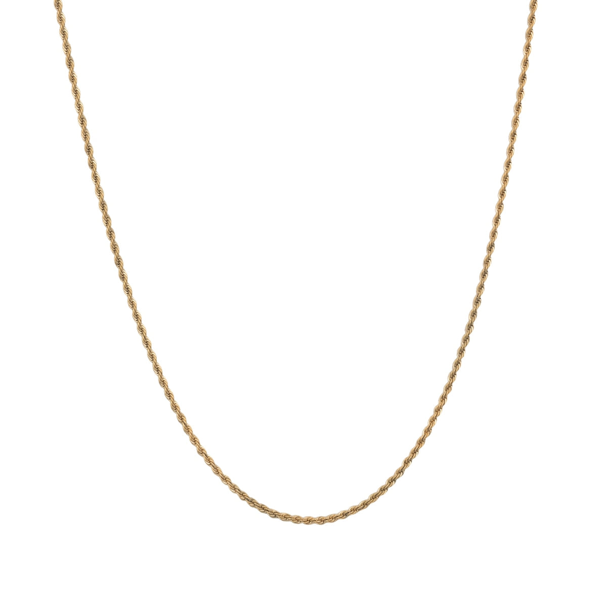 Gold Rope Chain Necklace (3mm)