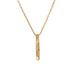 Gold Twisted Bar Pendant Necklace