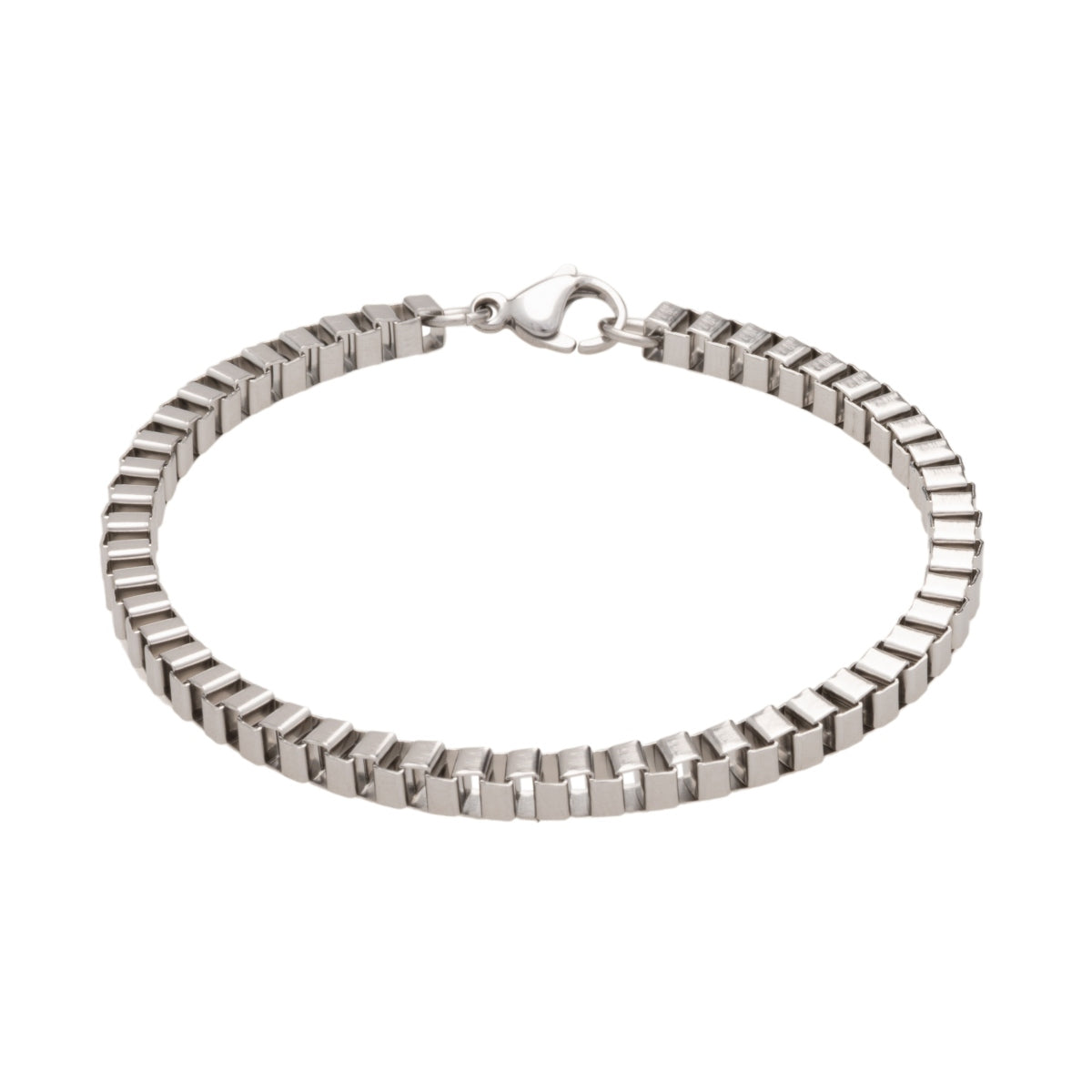 Silver Box Chain Bracelet (4mm)