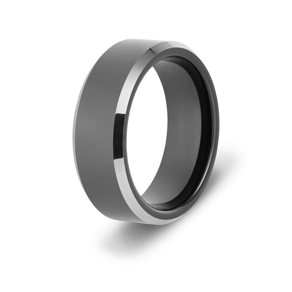 Men's Classic Silver Tungsten Ring