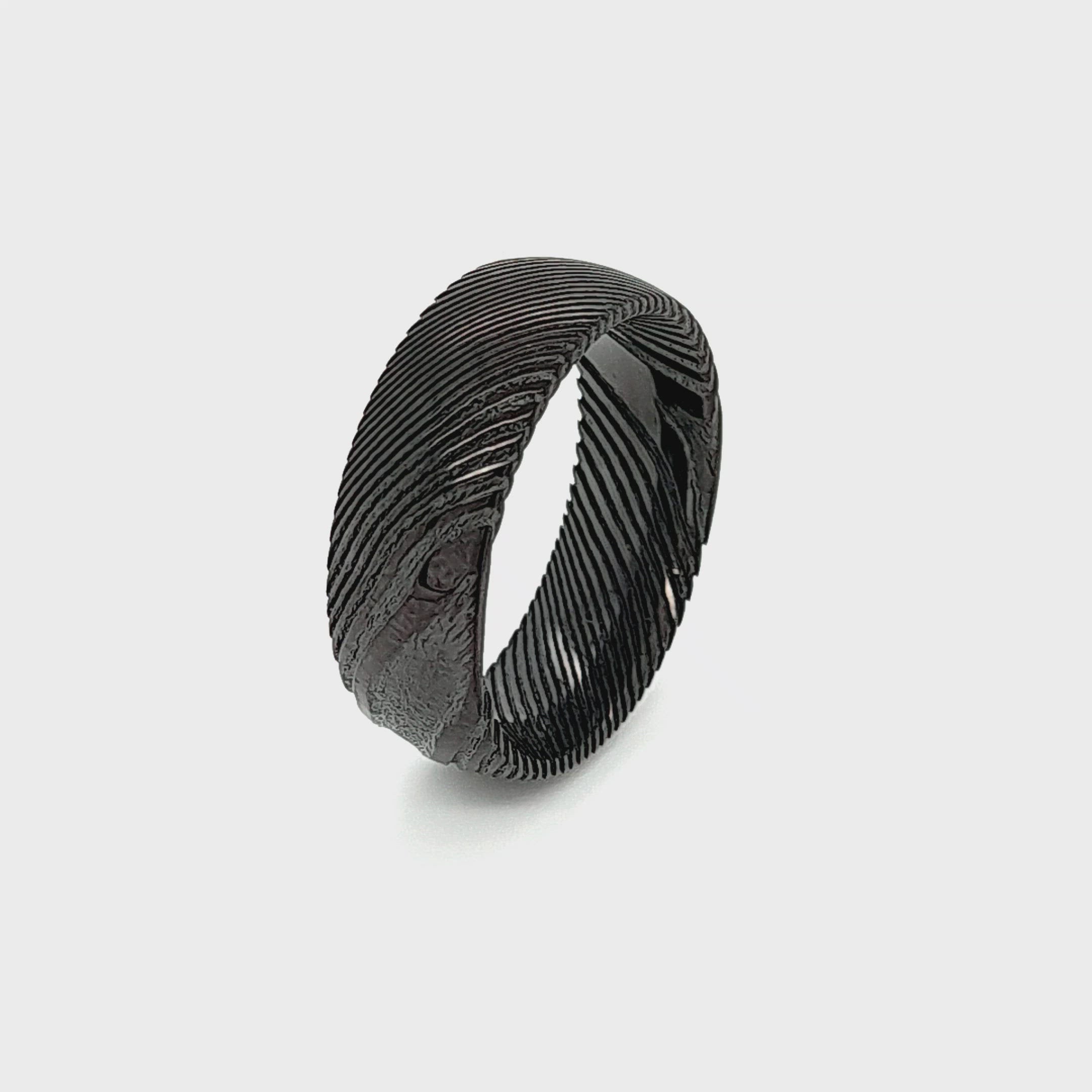 Men’s Black Damascus Ring