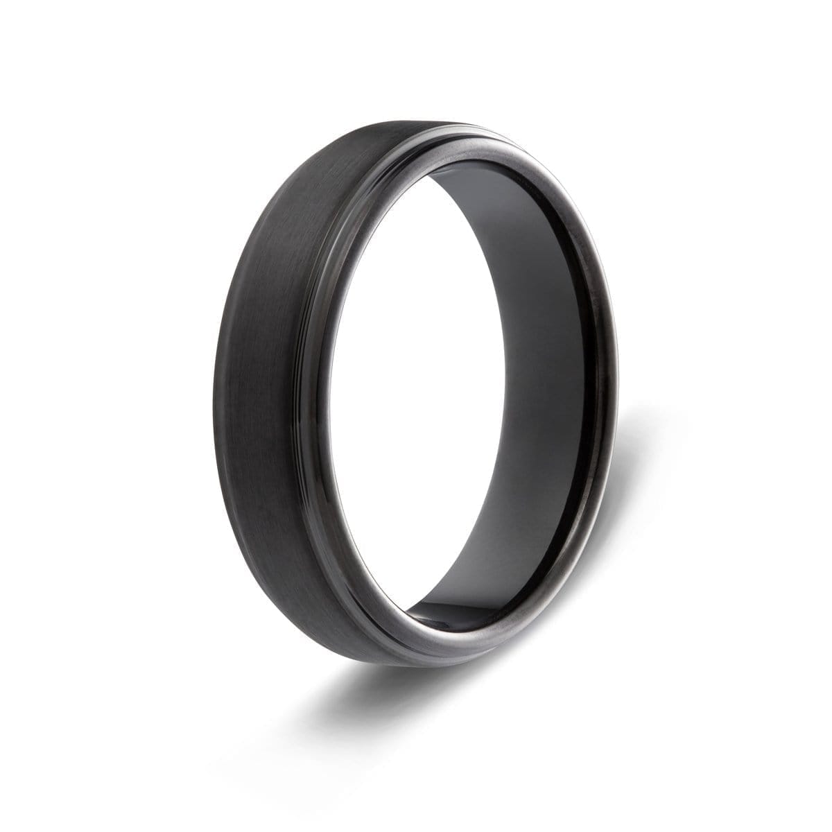 Brushed Black Tungsten Ring Set