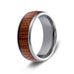 Men’s Silver Polished Wood Ring